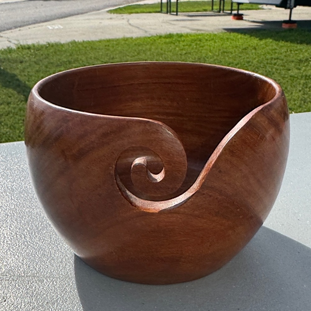 Handcrafted Wooden Yarn Bowl
